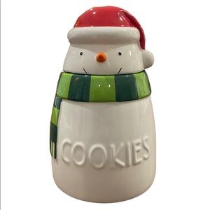 Hallmark Collectible Snowman Cookie Jar 2015 NWOT!